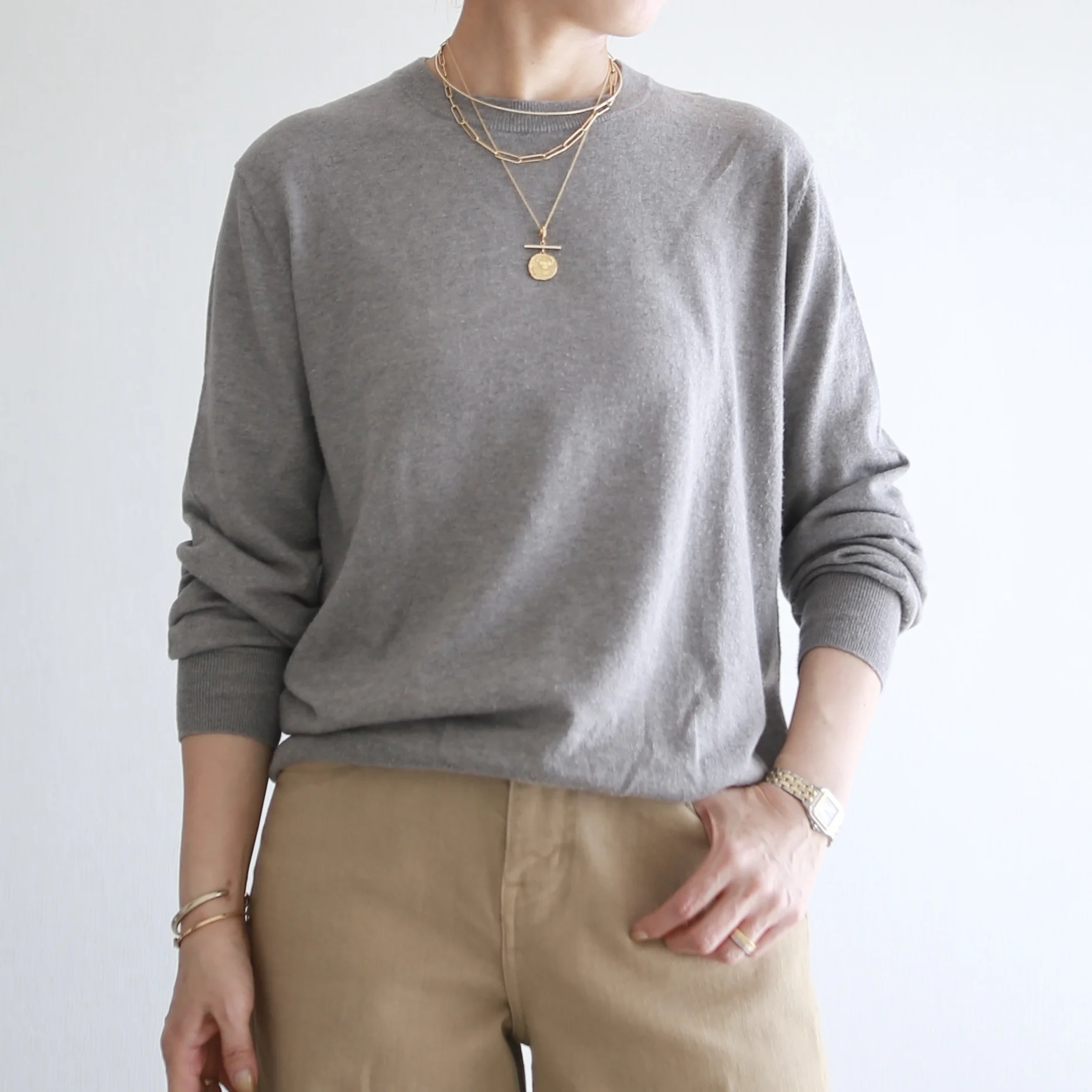 marisol bemiコラボ ベージュデニム　別注　healthydenim pinkpepper wide 着回し