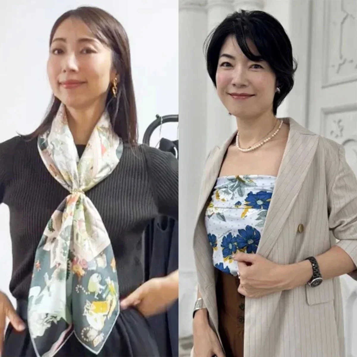 巻くだけで印象が変わる！大人のための最旬スカーフアレンジ【40代ファッション】