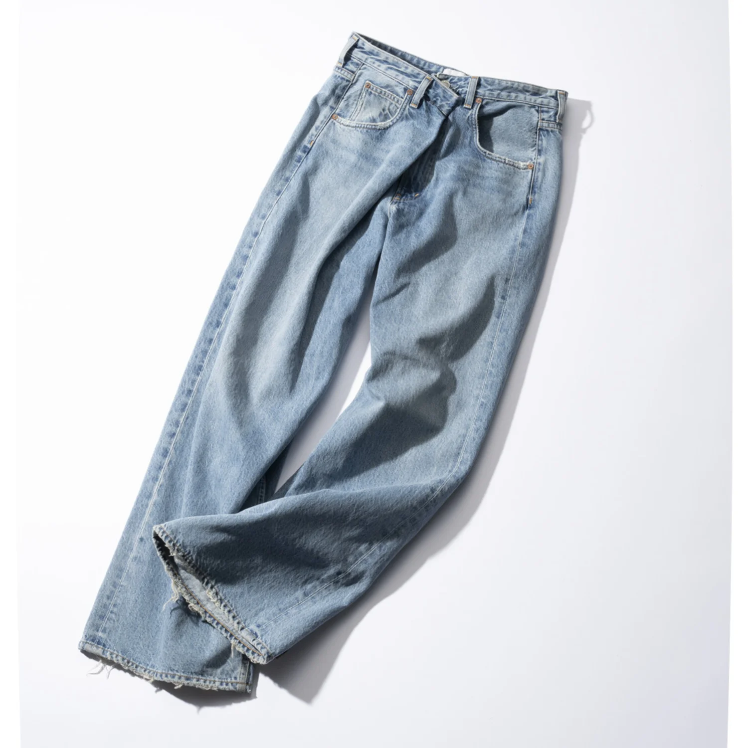  ebureのライトウールシルクシャツ