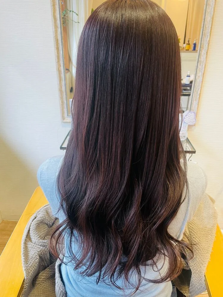 40代のヘアカタログ図鑑　ロング　バック　