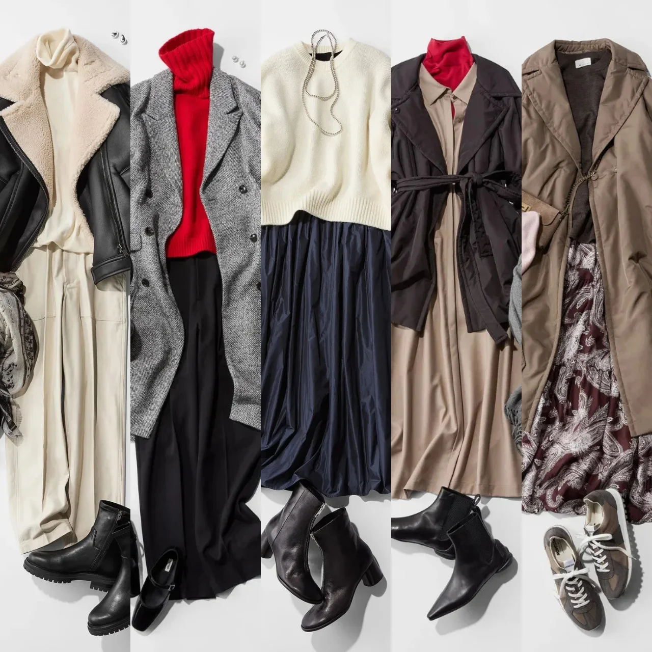 運気を整える“エクリュ”メインの装いから柄スカートのシックなコーデまで【アラフォーの１週間コーデ】