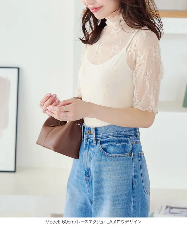 【大人の透け感コーデ】神戸レタスで1000円だったシアートップス_1_4-2
