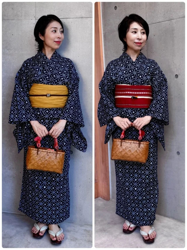大人浴衣　比較画像