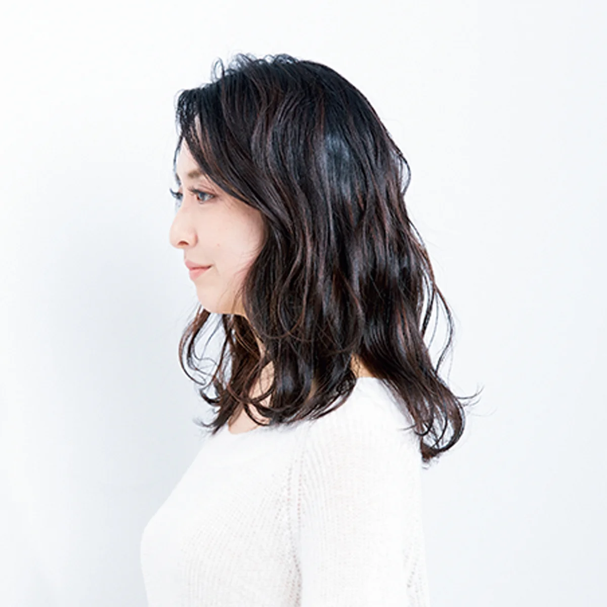 40代ミディアムヘア　サイド　モデル／Mihoさん （美女組No.198）