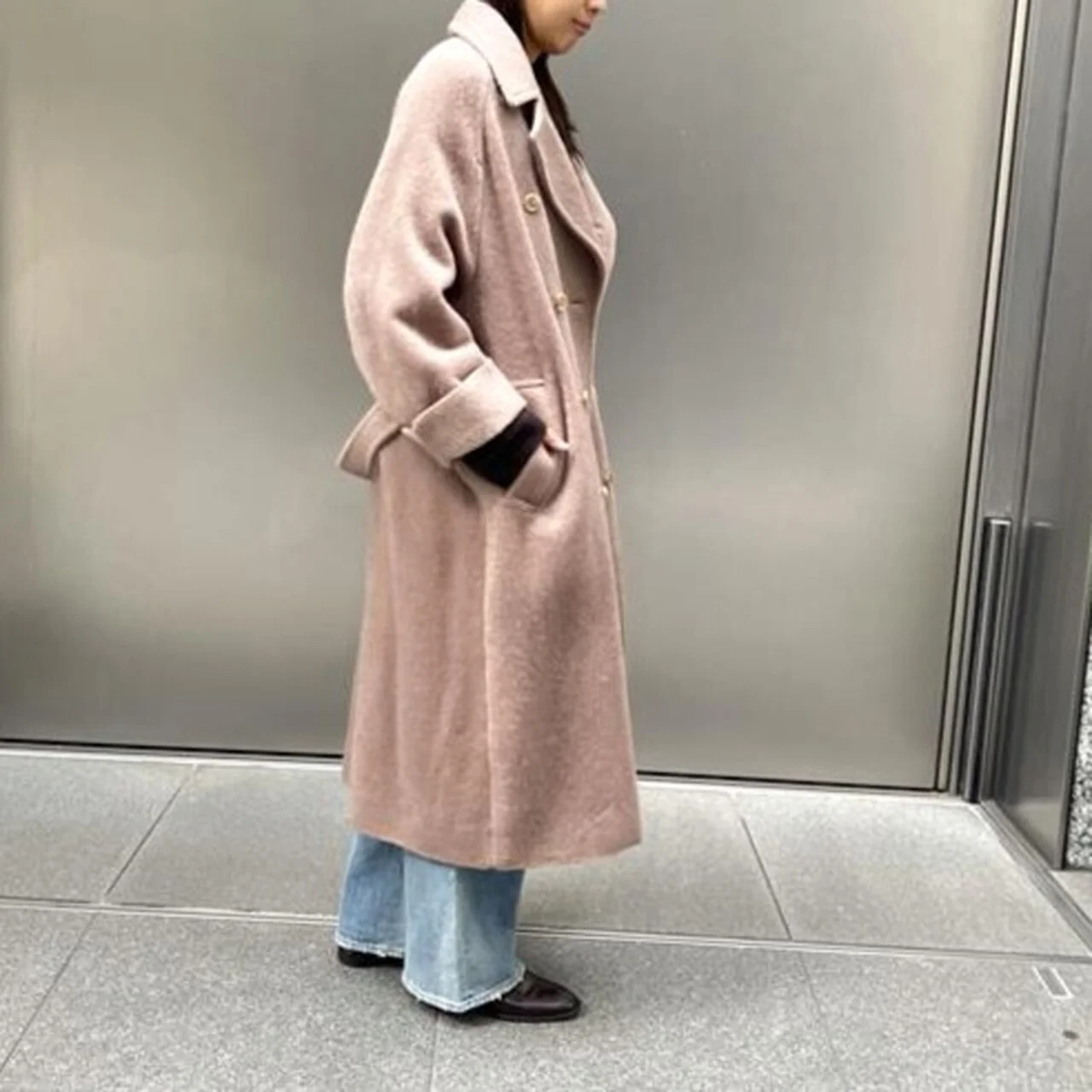 クチュール ド アダムのロングコート　横から