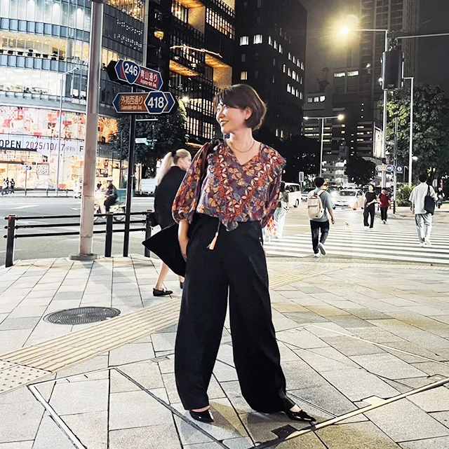M7days マリソル美女組 HAPPY PLUS STORE サスペンダーパンツ サロペット 40代ファッションコーデ