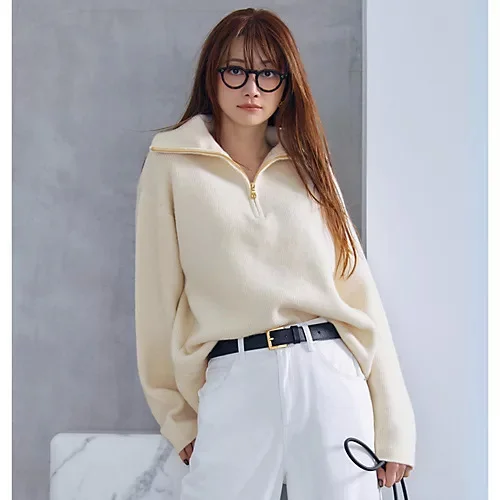 石毛のりえ×アニュアル　Marisol別注ハーフジップニット