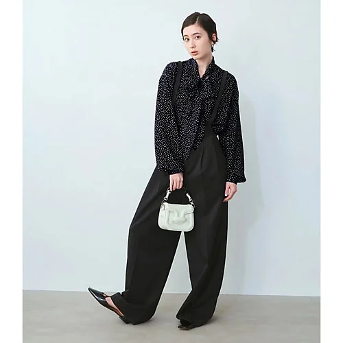 エムセブンデイズ【コラボ】サスペンダーつきタックパンツ