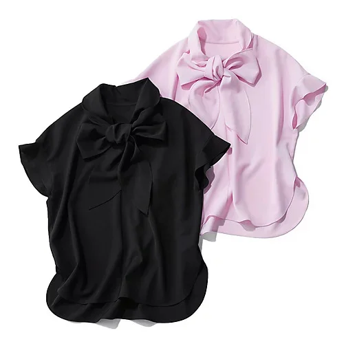 エムセブンデイズ　さらふわボウタイブラウス