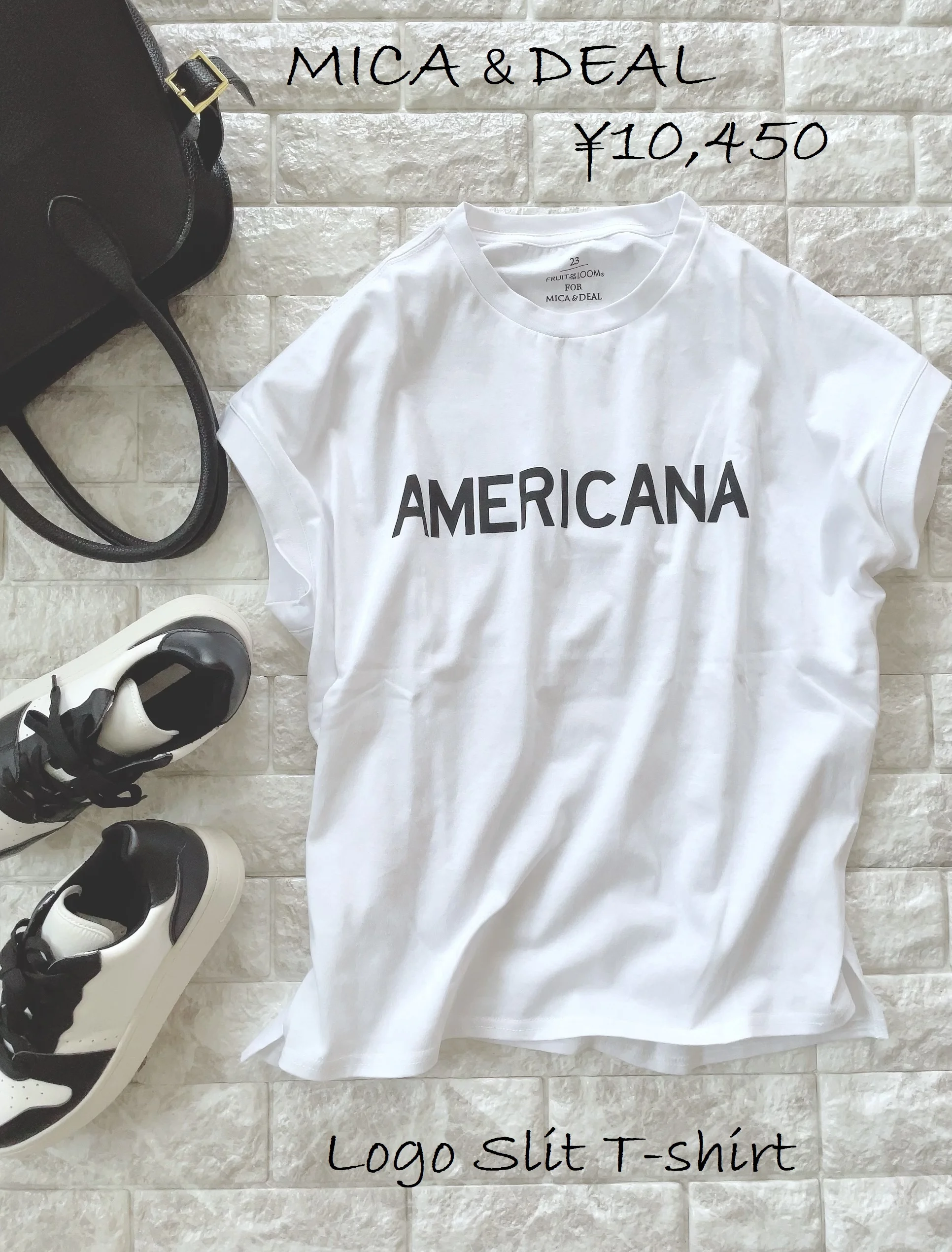 売店 アメリカーナ ワイドスリット ビッグTシャツ 半袖 別注 ロゴT