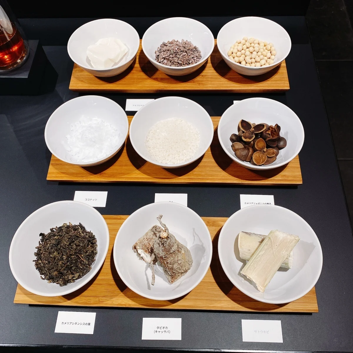 レルボラリオの「フォリエ ディ テ」にはツバキや米、大豆など日本人になじみが深い成分がたくさん採用されています