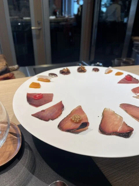 燻製したお魚のスライスやカラスミ