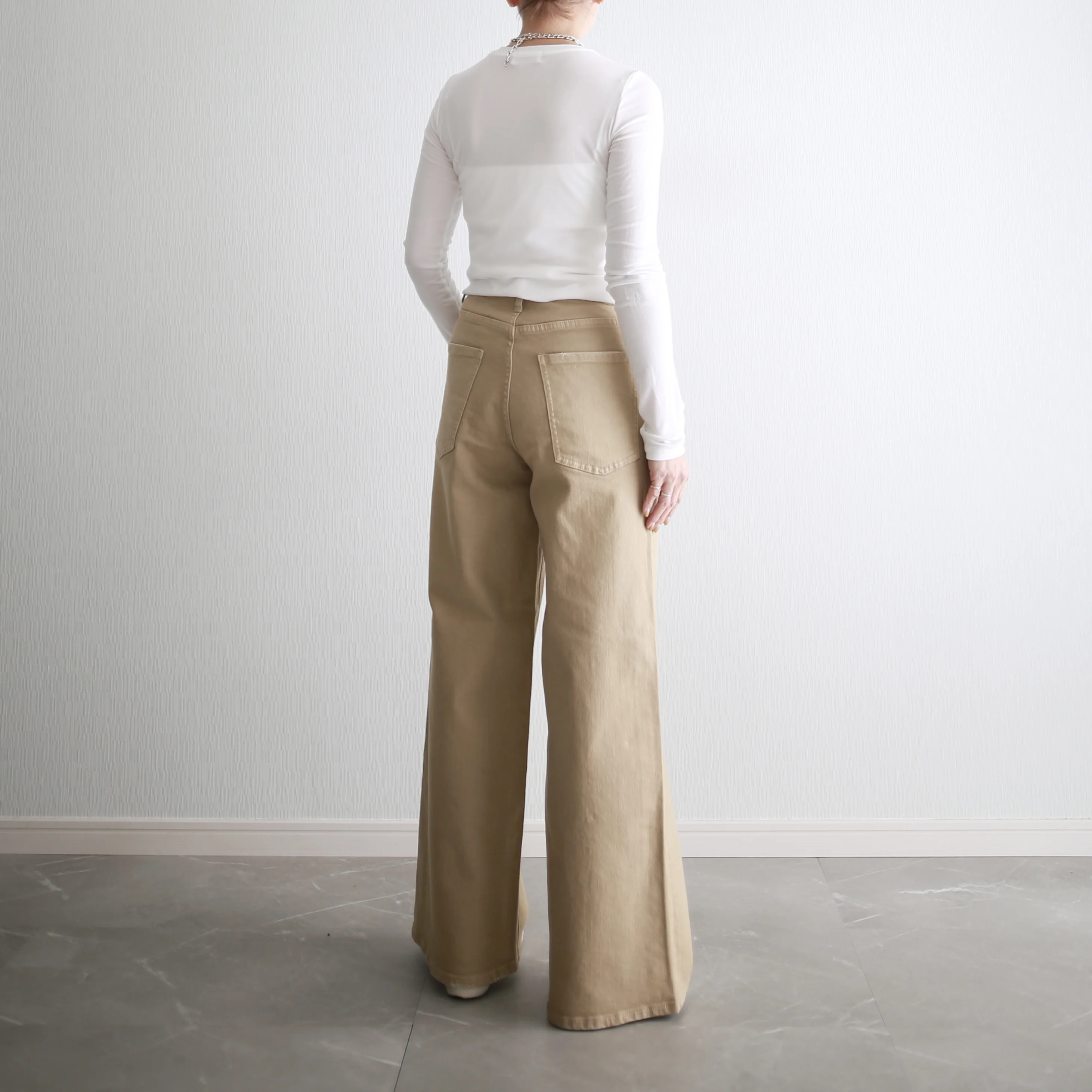 marisol bemiコラボ ベージュデニム　別注　healthydenim pinkpepper wide