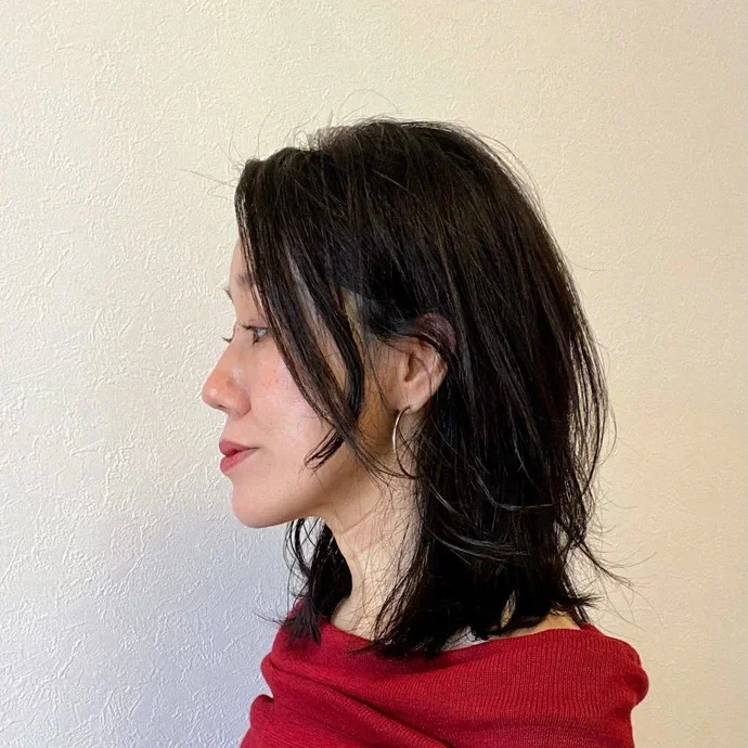 横から見た 人気ヘアスタイル6位の髪型