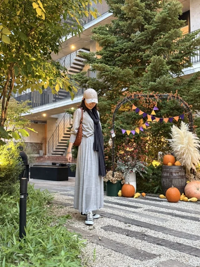 【M7days × 徳原文子さんコラボ】シアーニット＆ギャザースカートが大正解！_1_2-1