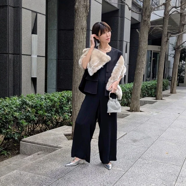 【パーティコーデ】来たる年末。女子会や忘年会などイベントで着回したいジレコーデ_1_8