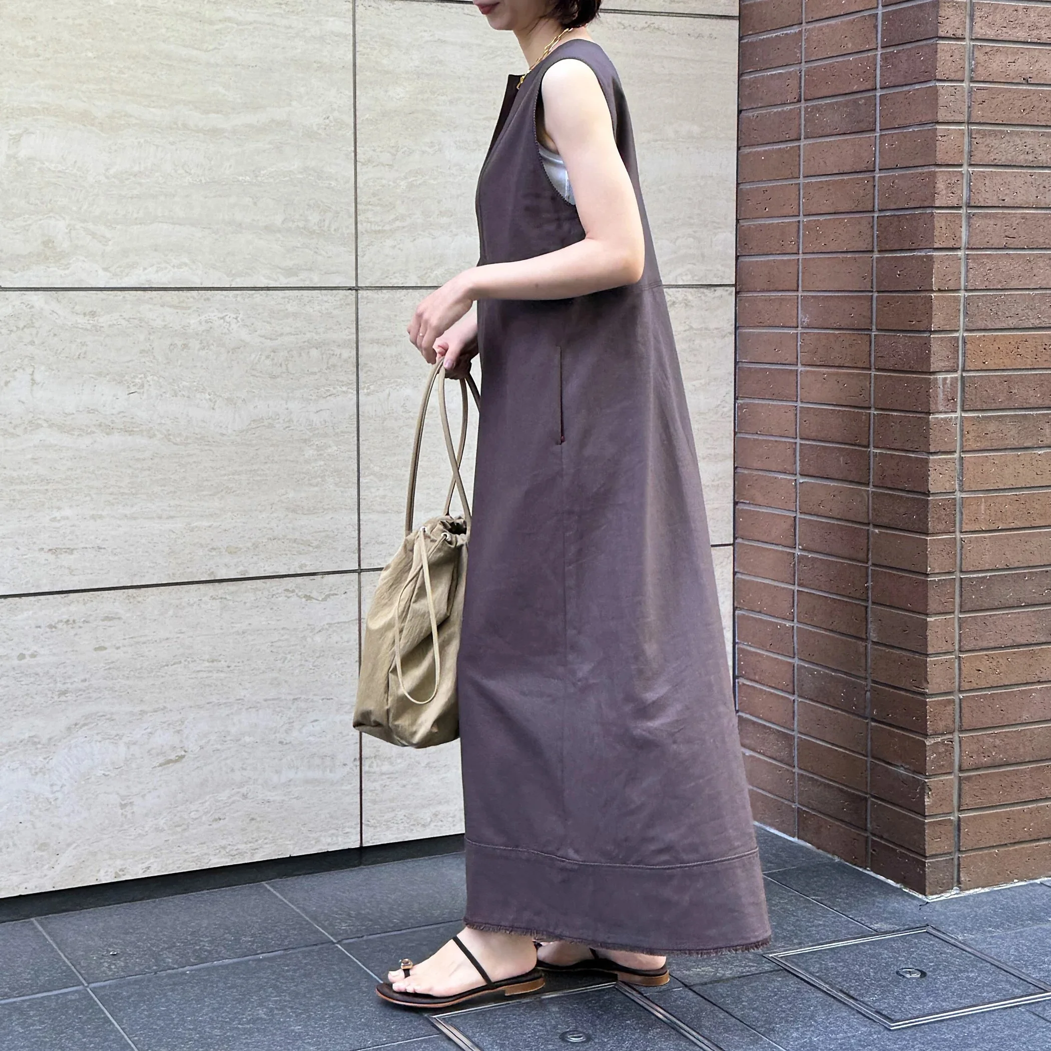 「1er Arrondissement (プルミエ アロンディスモン)の【Marisol別注】コットンリネンワンピース」