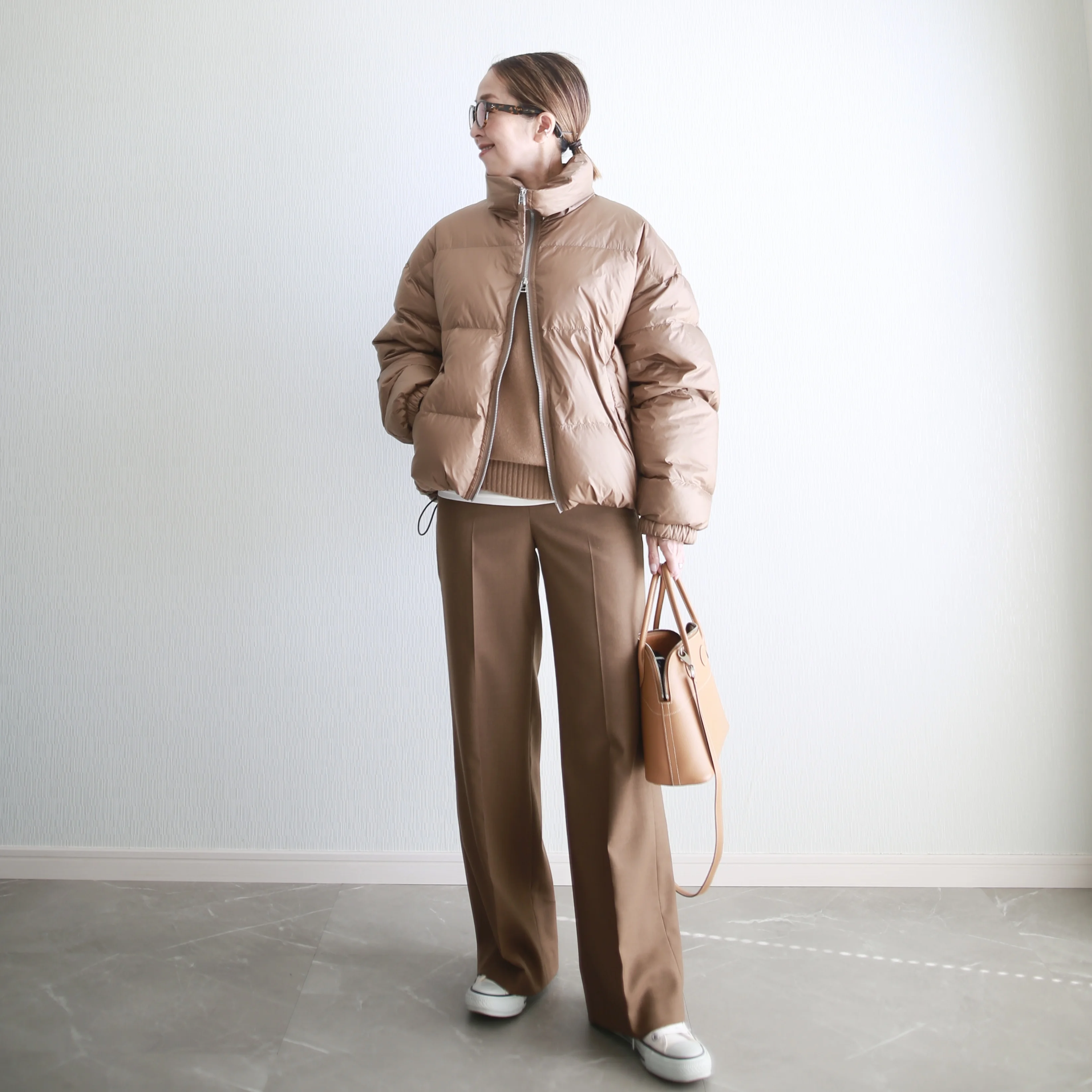 marisol upperhights bemiコラボダウン　着回し　小柄コーデ