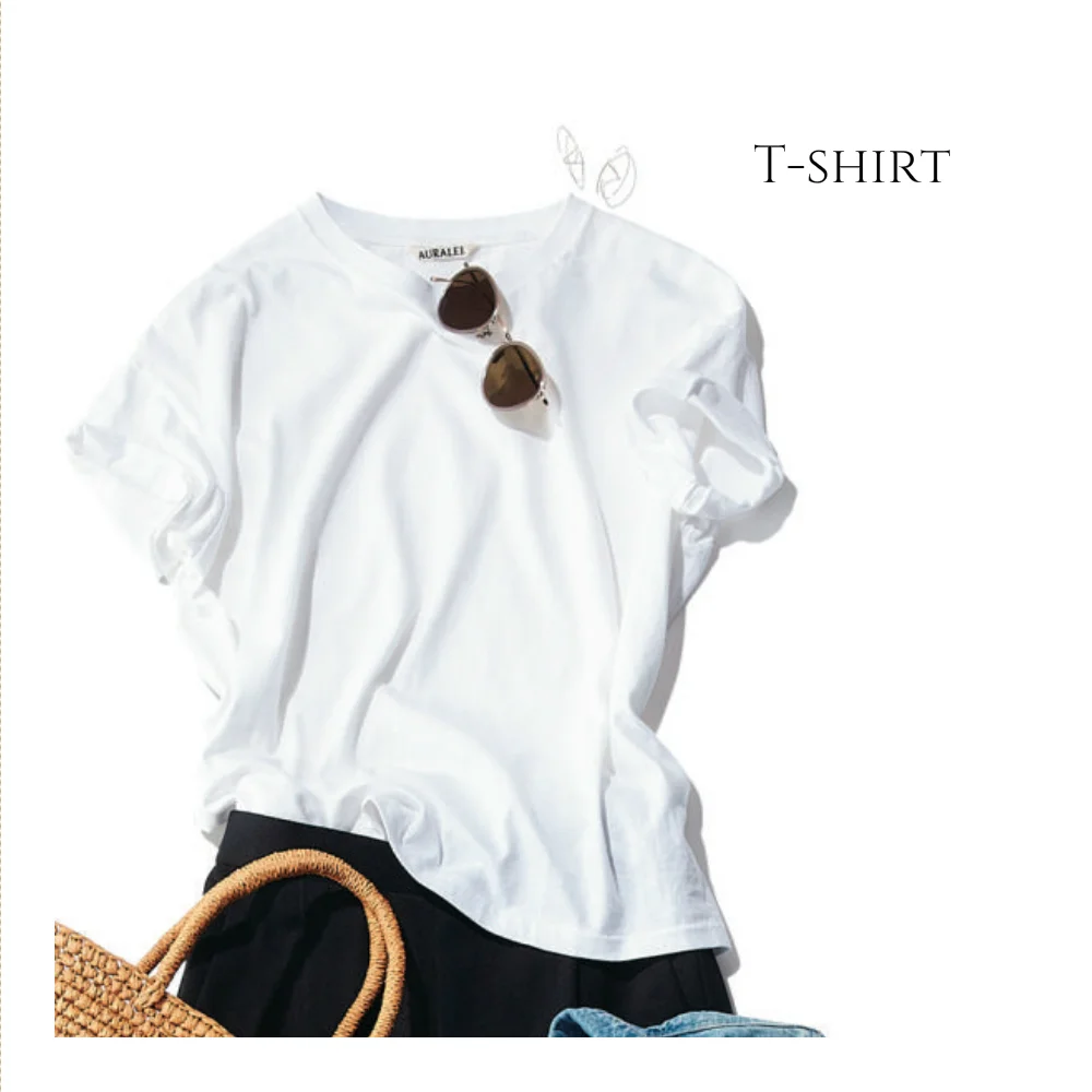 真っ白Tシャツがあれば、清潔感溢れる楽ちんコーデの出来上がり_1_2