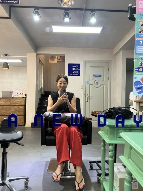 韓国ヘアスタイル　韓国美容院　アラフォー髪型