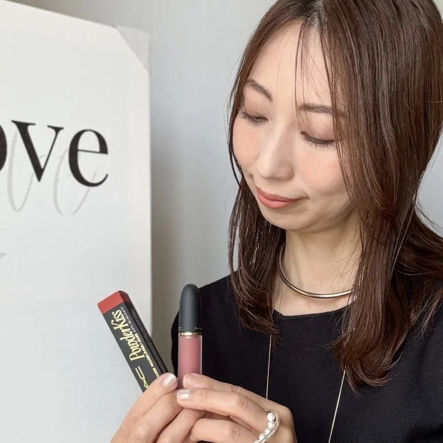 マックのリップを塗った写真