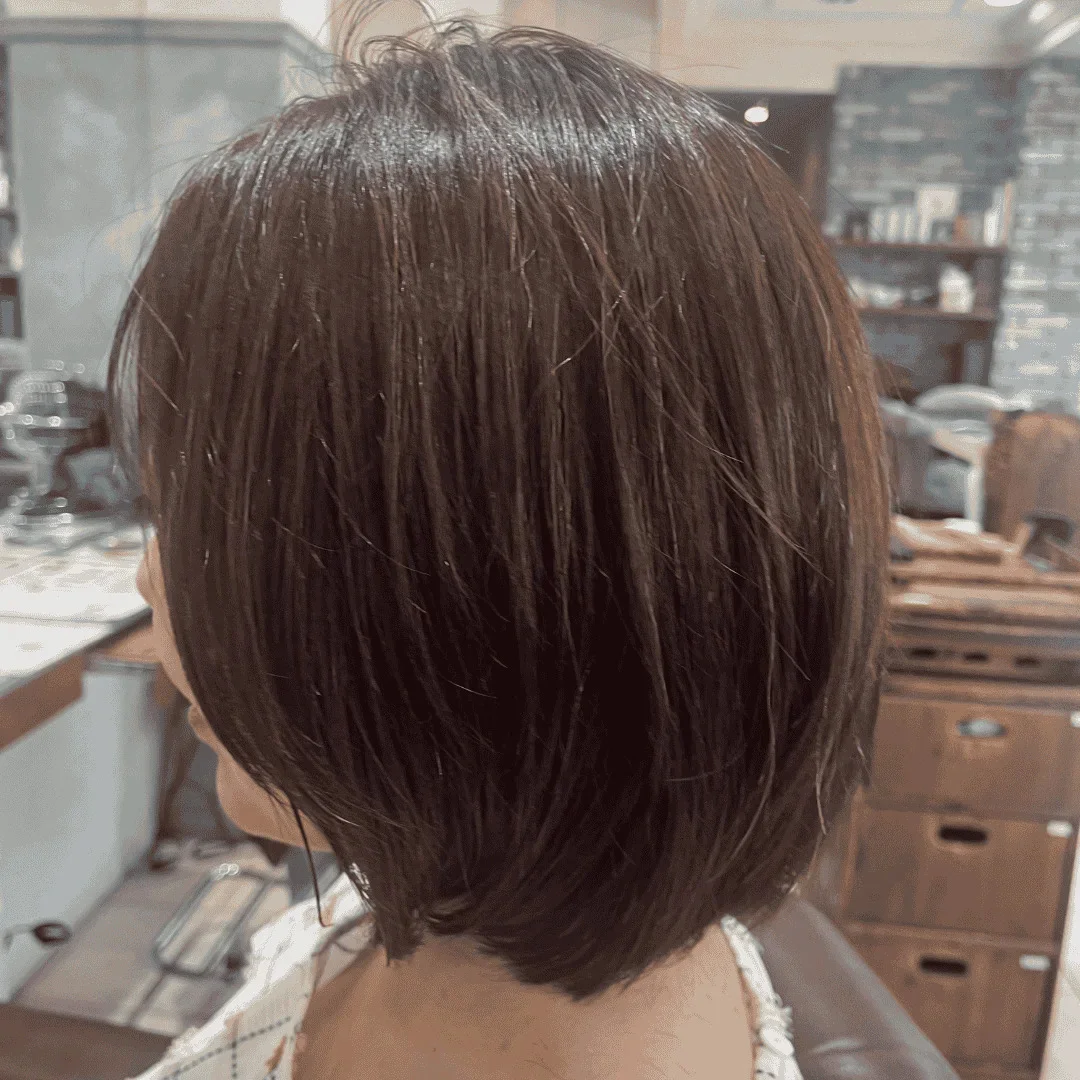 横から見た人気ランキング９位のボブヘアスタイル