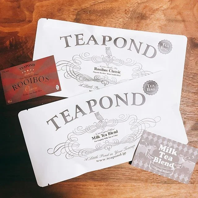 清澄白河にある紅茶専門店「TEAPOND」のティーバッグのパッケージ