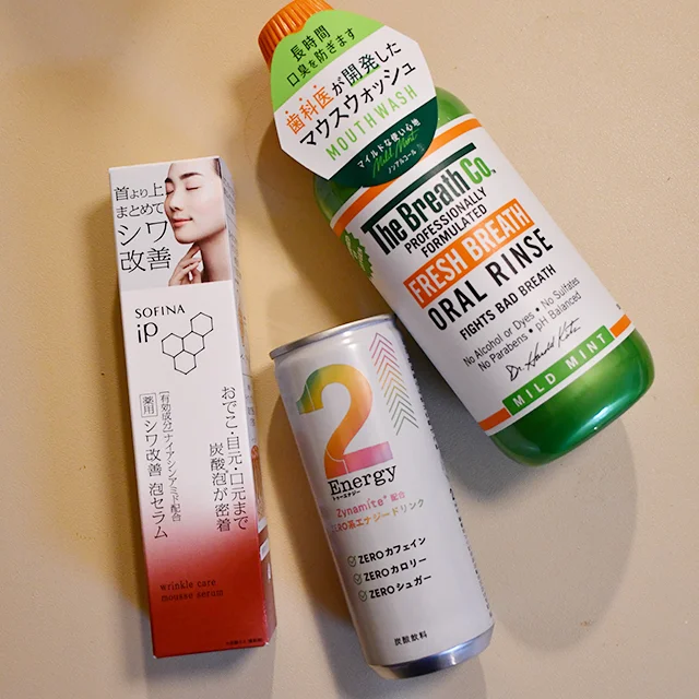 シワ改善泡セラム / ZERO系エナジードリンク / 歯科医が開発したマウスウォッシュ