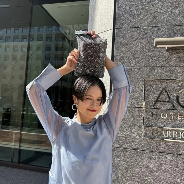 美女組オフ会へ｜ドレスコード春色コーデは水色シアーワンピース_1_6