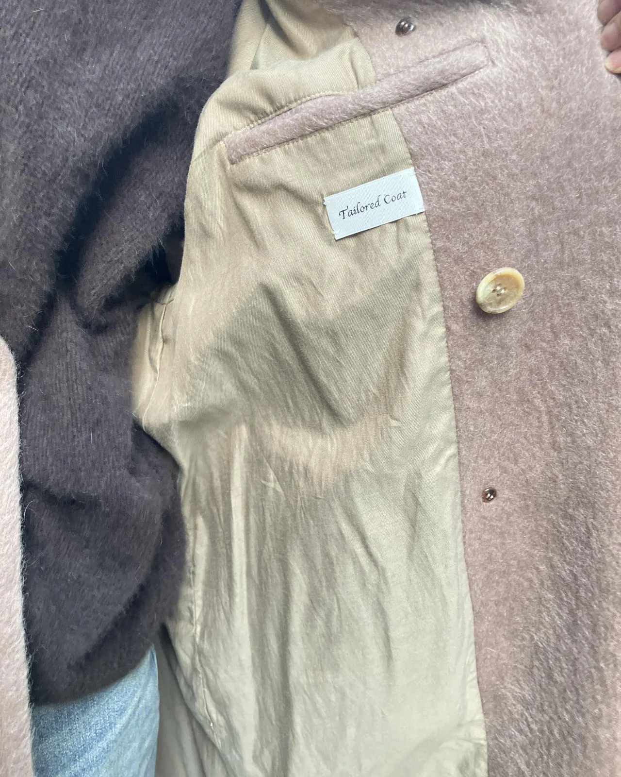 クチュール ド アダムのロングコート　ディテール　内ポケット