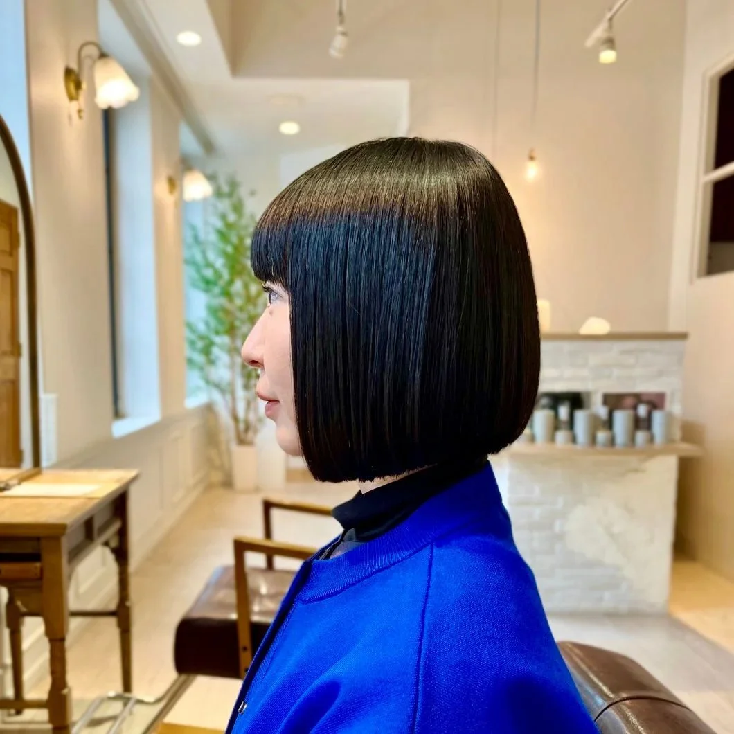 横から見た　ボブヘアスタイル人気ランキング４位