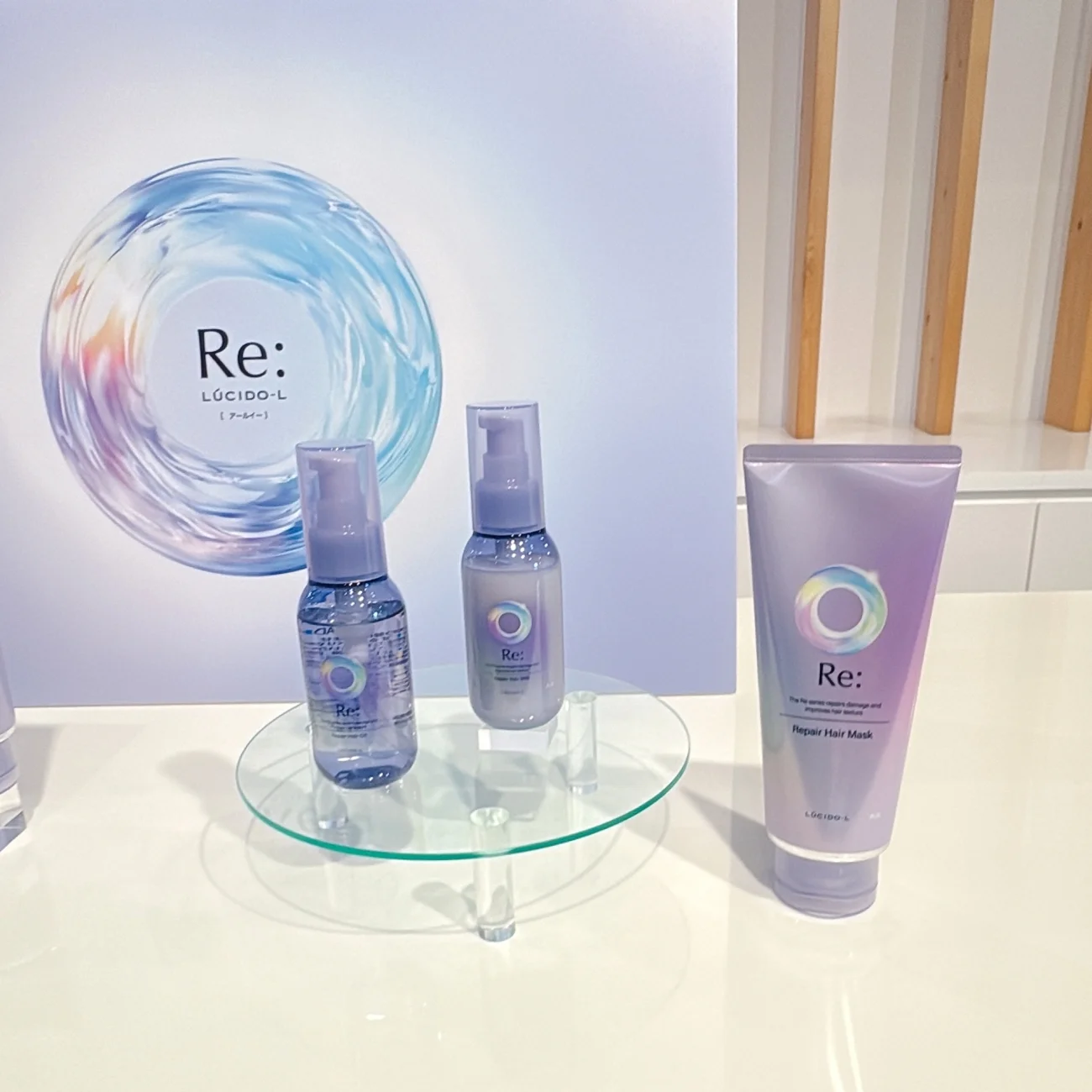 2025 新作コスメ ヘアケア プチプラコスメ ドラバラコスメ おすすめはトリートメント ルシードエル「Re:(アールイー)」 リペアシャンプー 380mL、リペアトリートメント 380g、リペアヘアマスク 200g、リペアヘアオイル 90mL、リペアヘアミルク 90g すべてオープン価格(原田調べでは、すべて約¥1300ほどのようです)/マンダム<8月25日(月)発売>