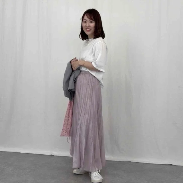 前部分をインしてスカート合わせ