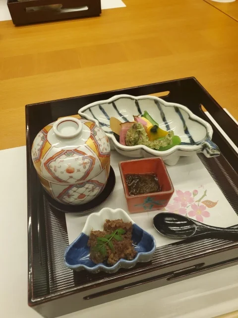 口取の稚鮎磯辺揚げが美味でした！