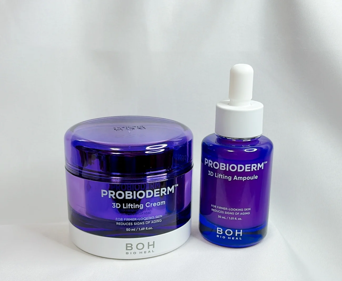 プロバイオダーム™3Dリフティングアンプル　美容液　BIOHEAL BOH 　バイオヒールボ　おすすめハリ感ケアにさらに力を入れたいなら、ぜひクリームと一緒に左のアンプル（美容液）も試してみてください。独自成分・プロバイオダーム™をより濃厚に送り込むことで、3Dというキーワードにふさわしい、うれしい立体感をもたらしてくれるはず