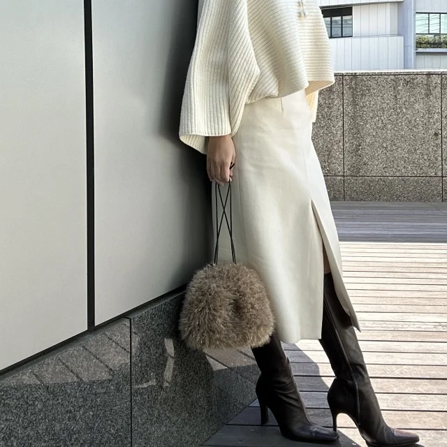 【M7days × 辻直子さん】フロントスリットIラインスカート｜通勤・休日のリアル3コーデ_1_5