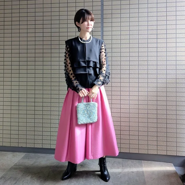 【パーティコーデ】来たる年末。女子会や忘年会などイベントで着回したいジレコーデ_1_6