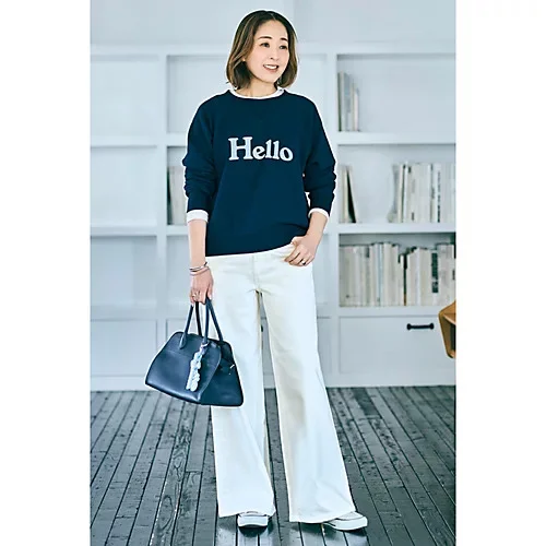 Healthy DENIM Pink Pepper ワイドデニム