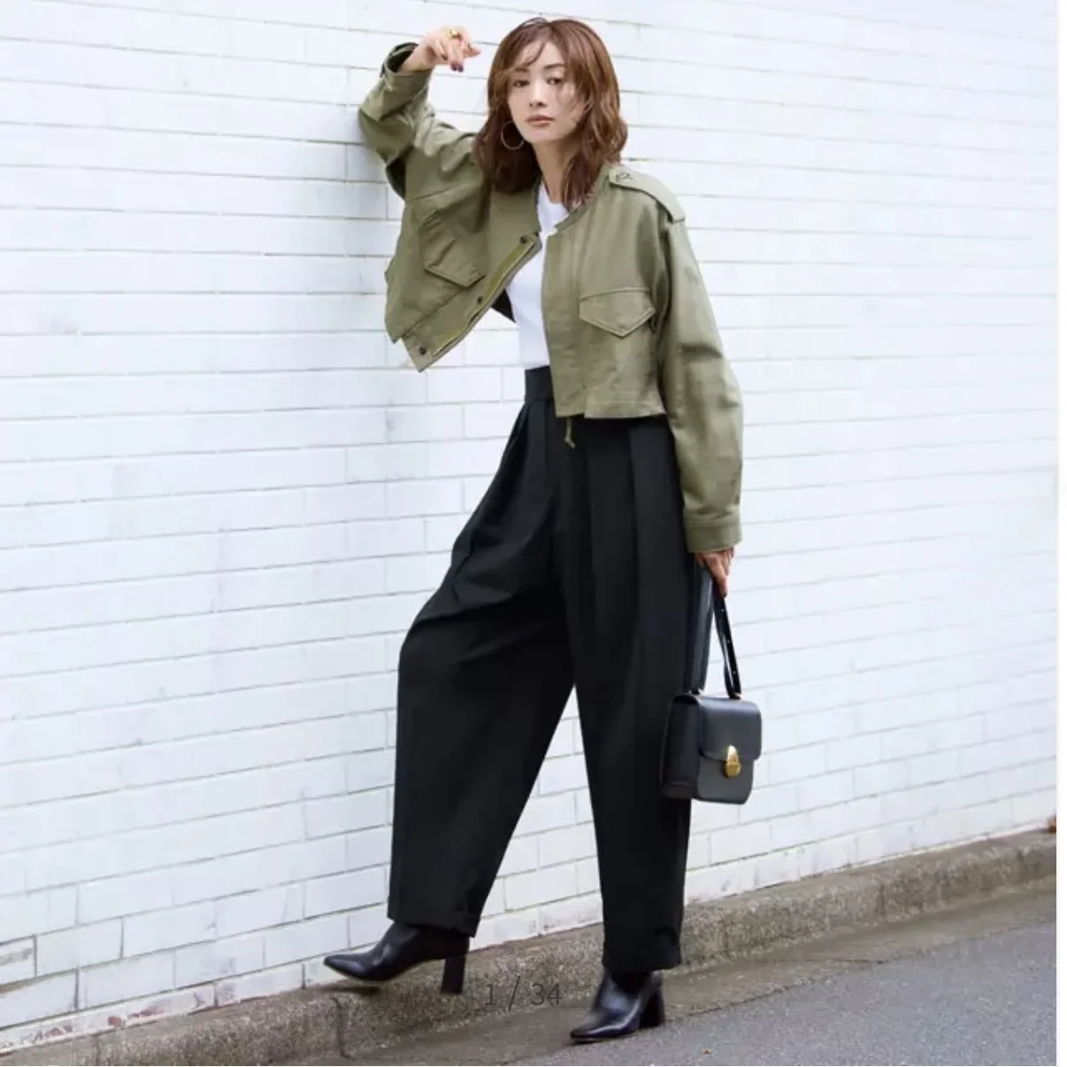 石毛のりえ×CADUNE 【Marisol別注】［マシンウォッシャブル］ハイウエストタックパンツのリンク