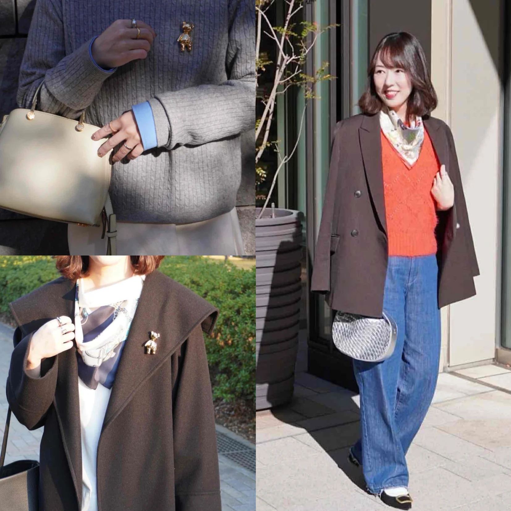 ROPE・BEAMS・HERMÈS- 一軍スカーフで顔まわりから春支度