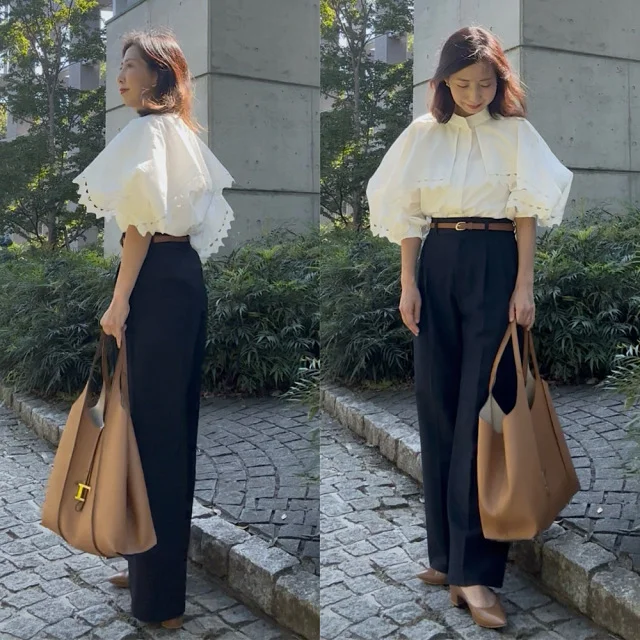 【9月の通勤コーデ】【GU】タックワイドパンツで組み立てるオフィスコーデ3選_1_6