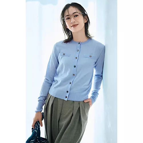 エムセブンデイズ　フェイクポケットつきカーディガン