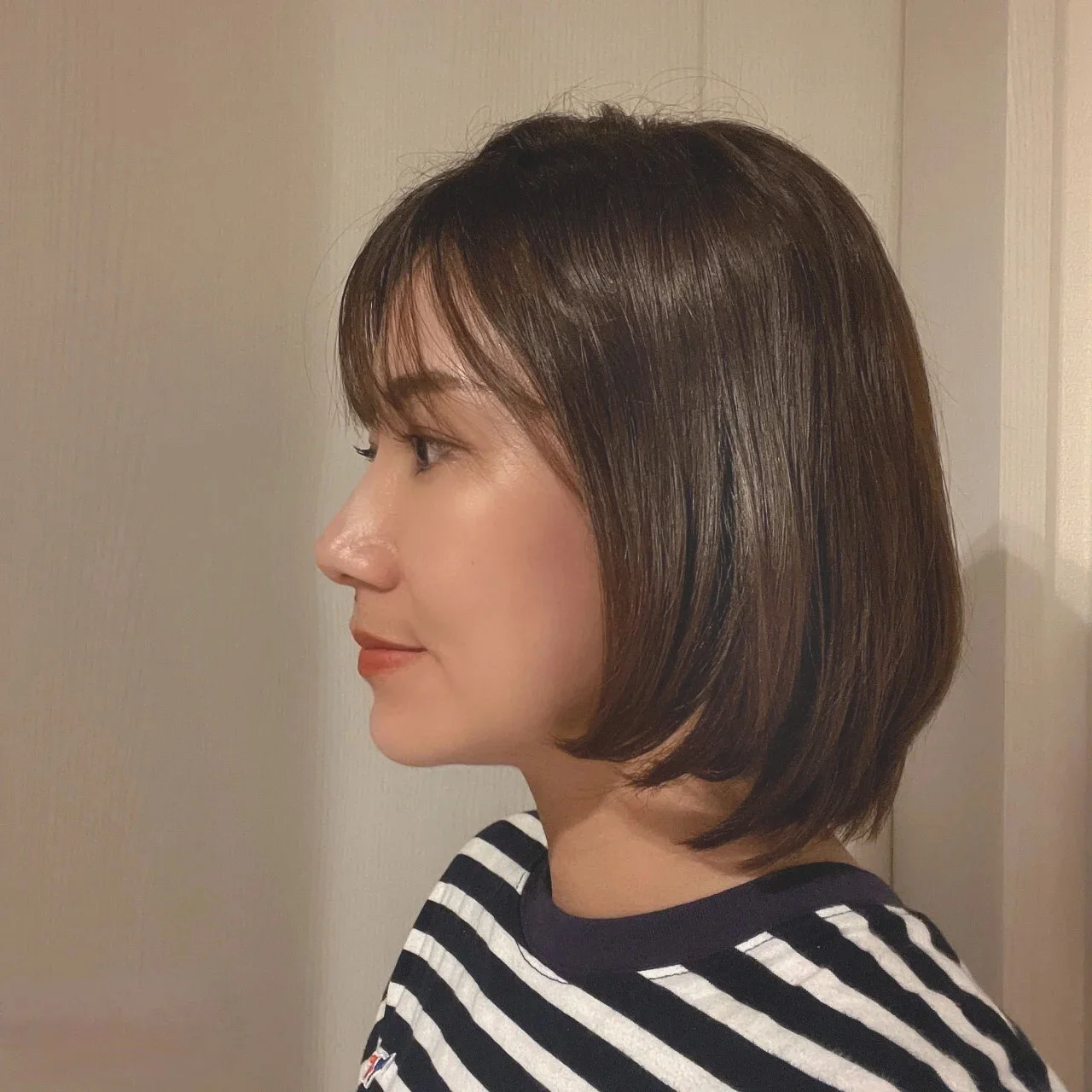 横から見た　人気ボブヘアスタイル１位の髪型