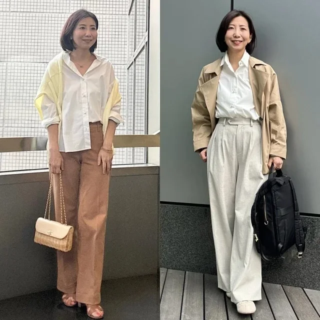 40代の白シャツ、悩まない！ 今っぽく洗練される選び方と大人フェミニンな着こなし_1_9