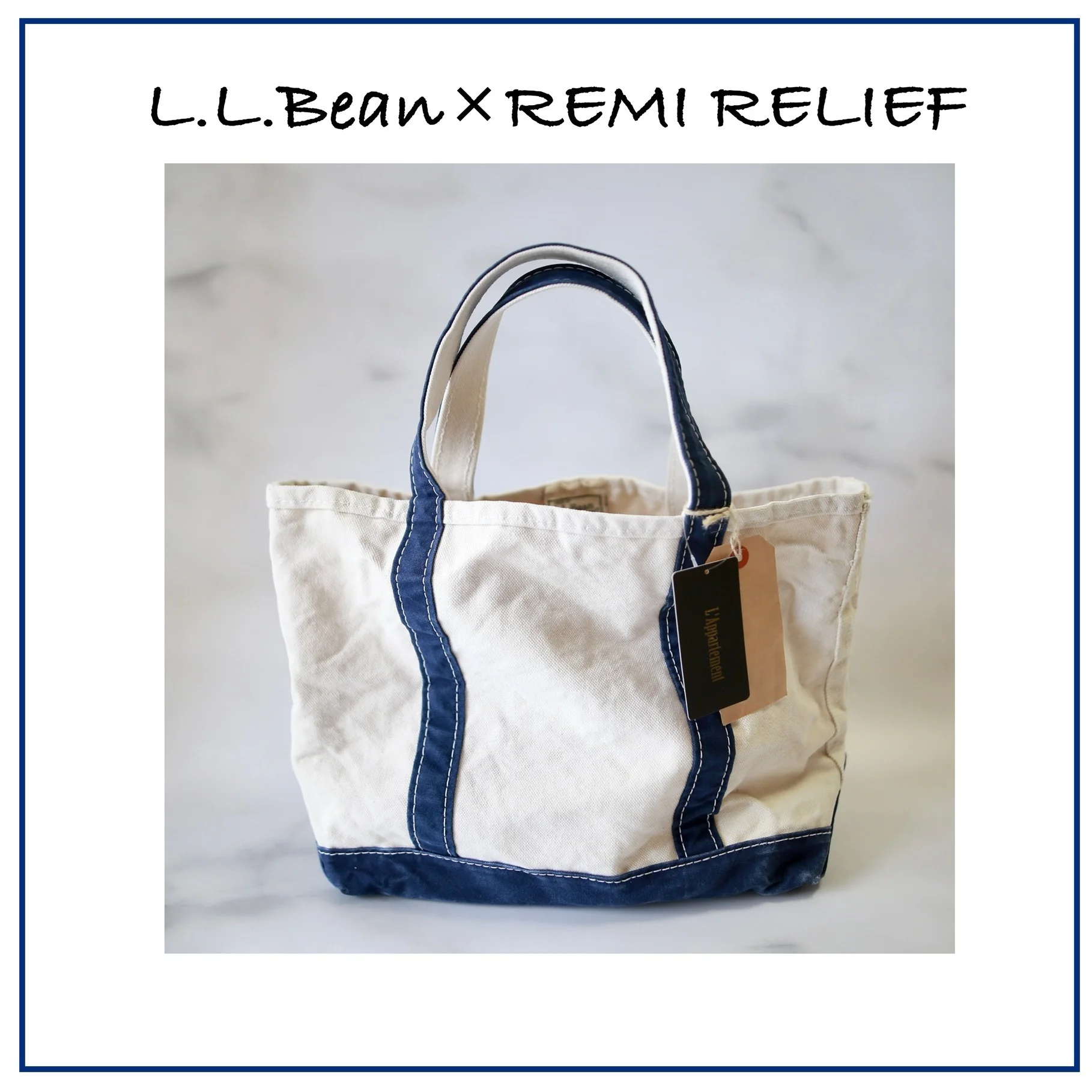 L.L Bean × REMI RELIEF トートバック スモール ネイビー - トートバッグ