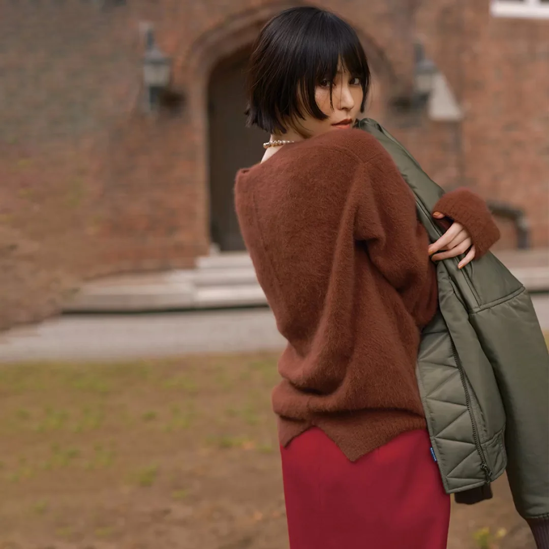 ベーシックなのに女っぽい  「ニット」&amp;「スカート」