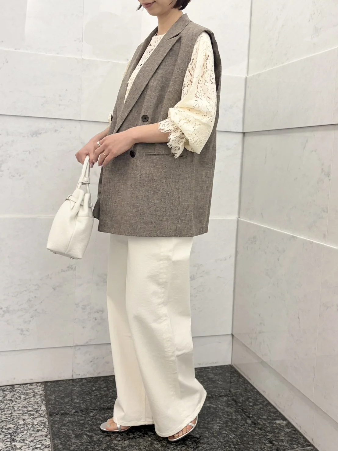 【加藤かすみさんコラボ】【洗える】 大人レースブラウス