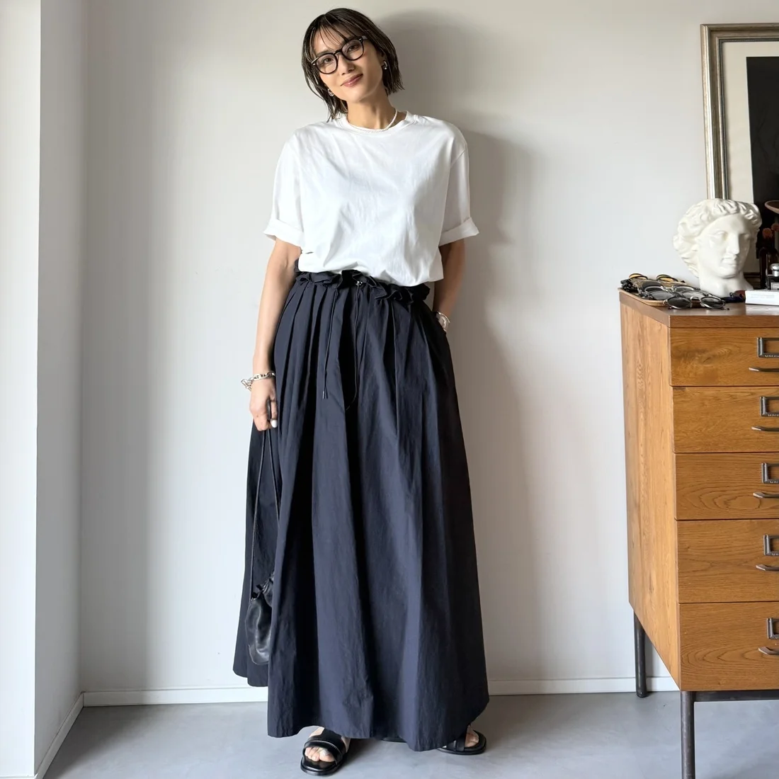 坪田さん　サンダルコーデ