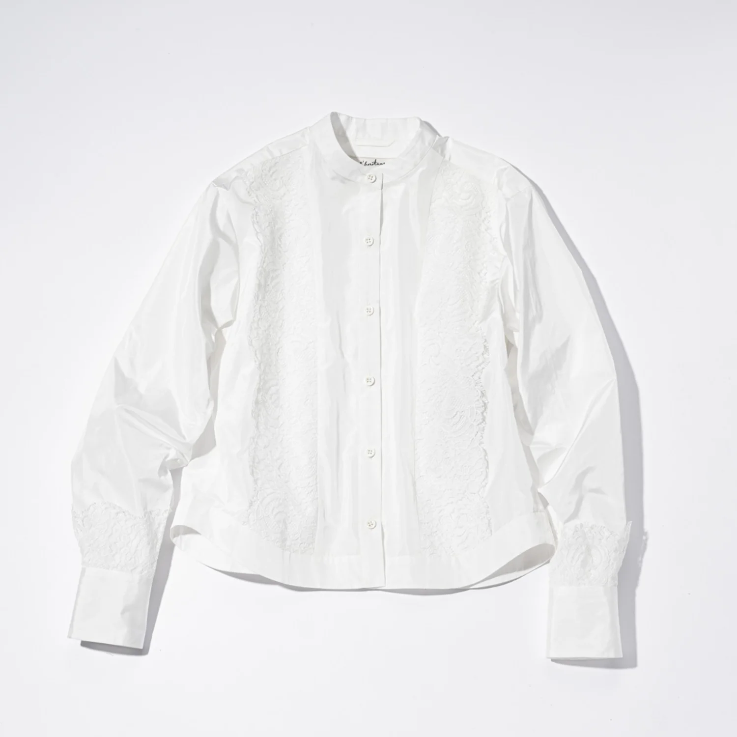 l'heritage martiniqueのレーススタンドシャツ