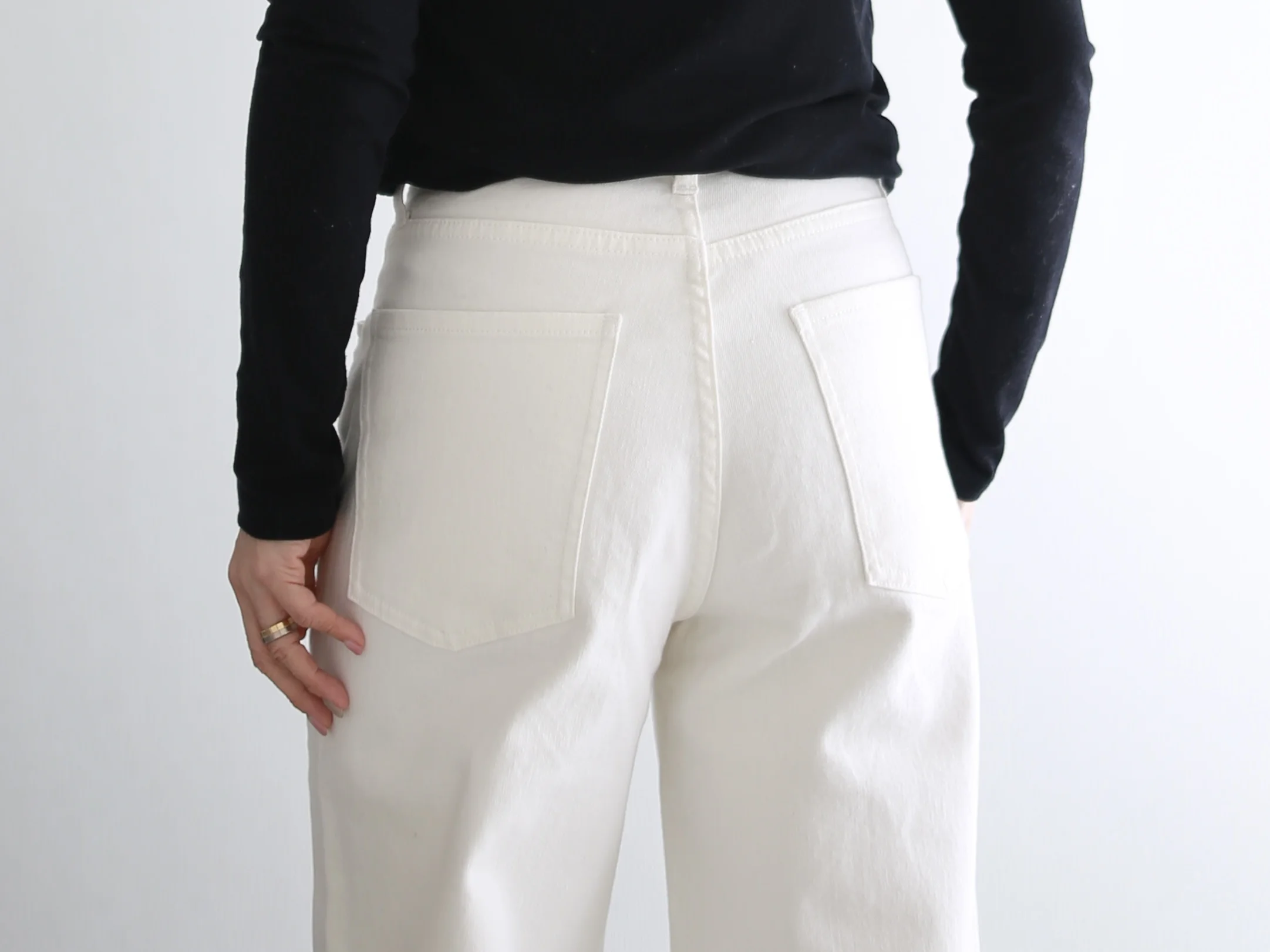 marisol bemiコラボ ホワイトデニム　別注　ホワイトデニム　healthydenim pinkpepper wide